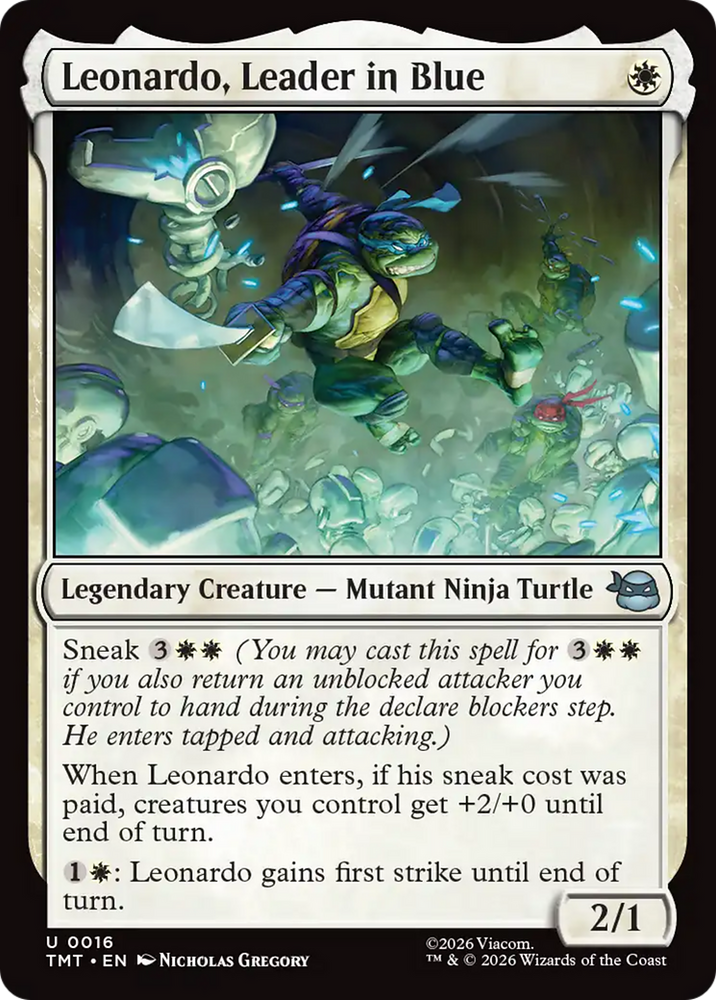 Leonardo, Leader in Blue [Teenage Mutant Ninja Turtles] Magic: The Gathering