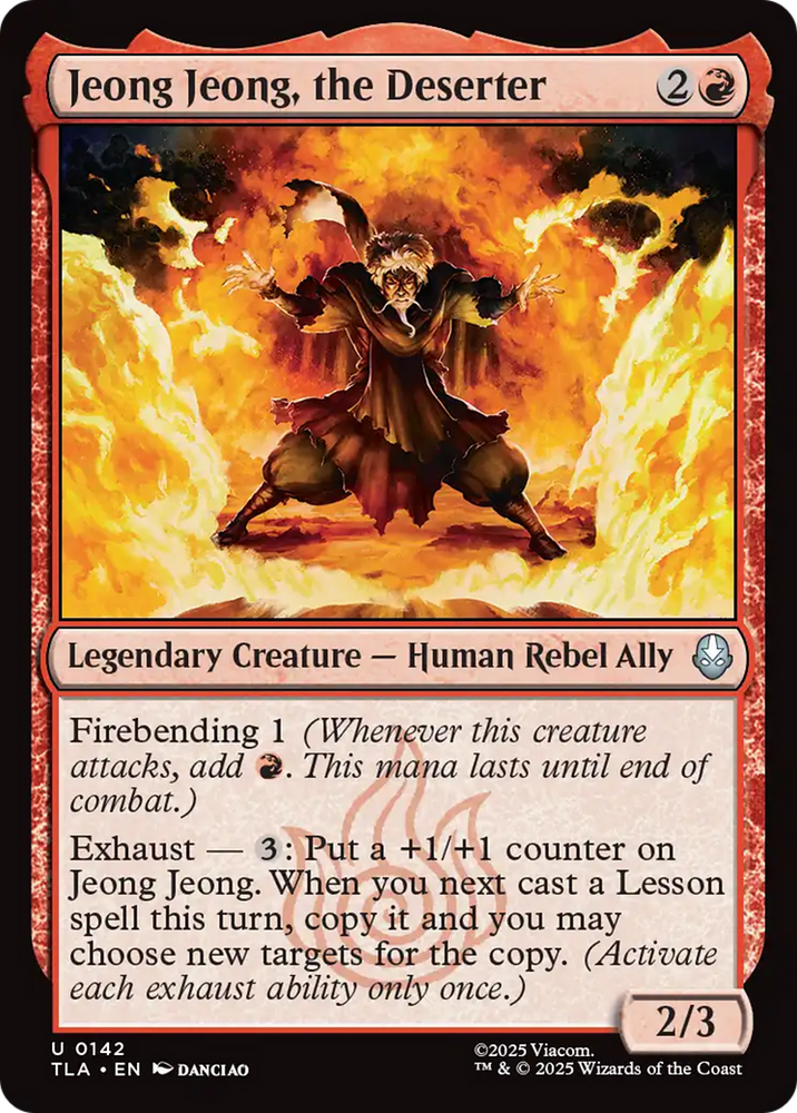 Jeong Jeong, the Deserter [Avatar: The Last Airbender] Magic: The Gathering