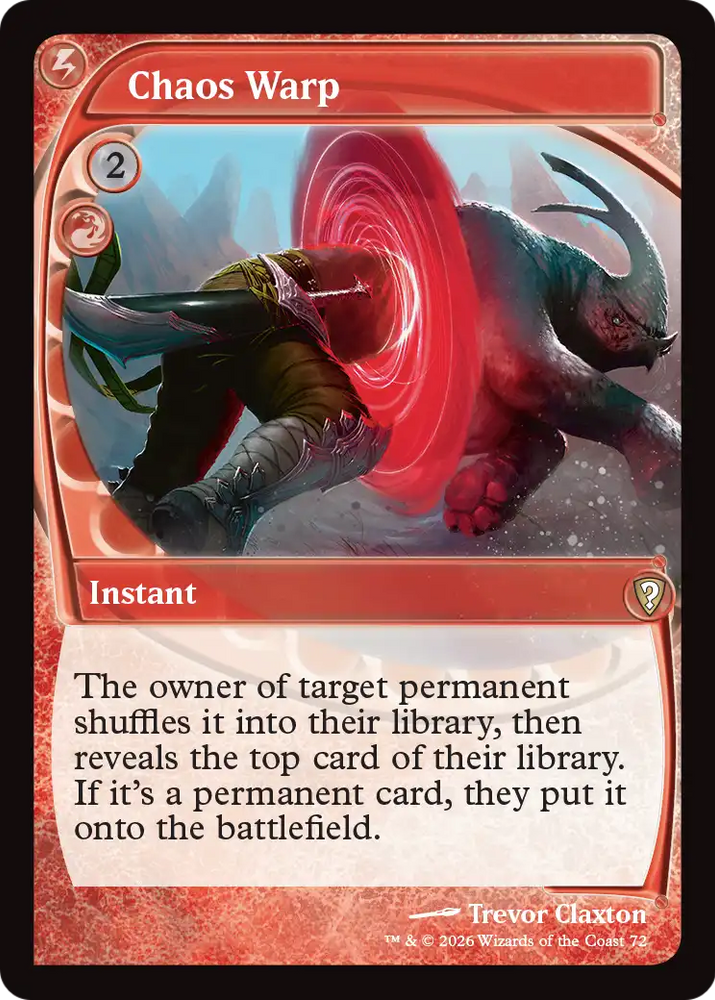 Chaos Warp (Future Sight) [Mystery Booster: Commander Edition] Magic: The Gathering