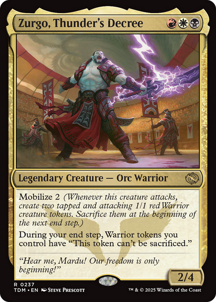 Zurgo, Thunder's Decree [Tarkir: Dragonstorm] Magic: The Gathering