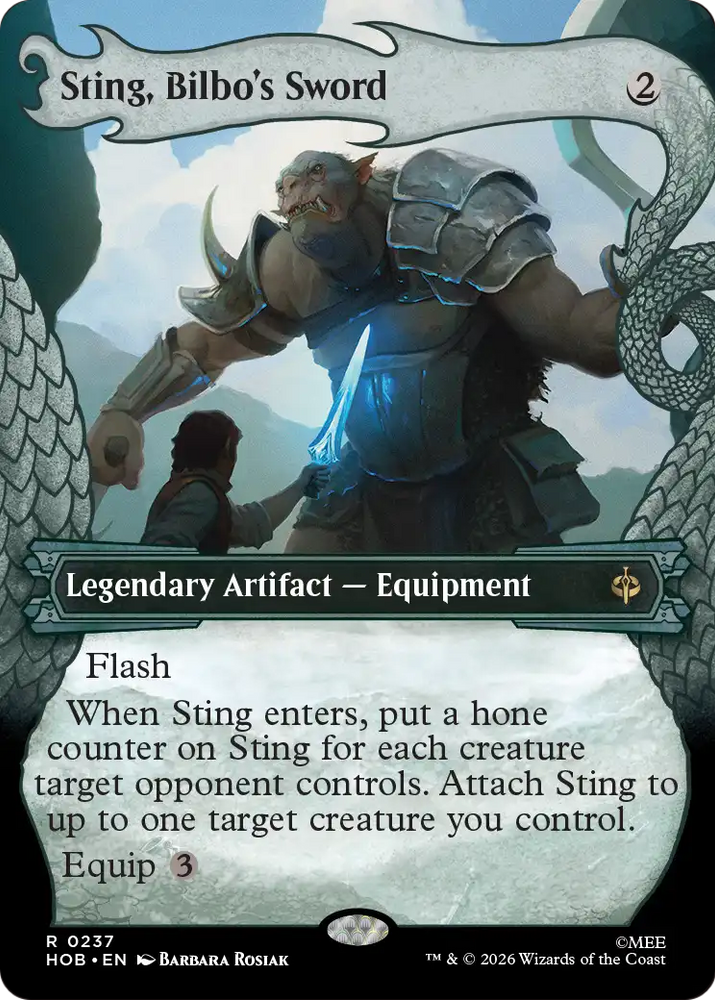 Sting, Bilbo's Sword (Showcase) [The Hobbit] Magic: The Gathering