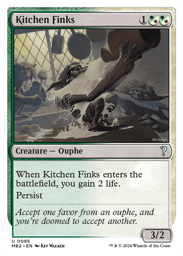 Kitchen Finks (White Border) [Mystery Booster 2] Magic: The Gathering