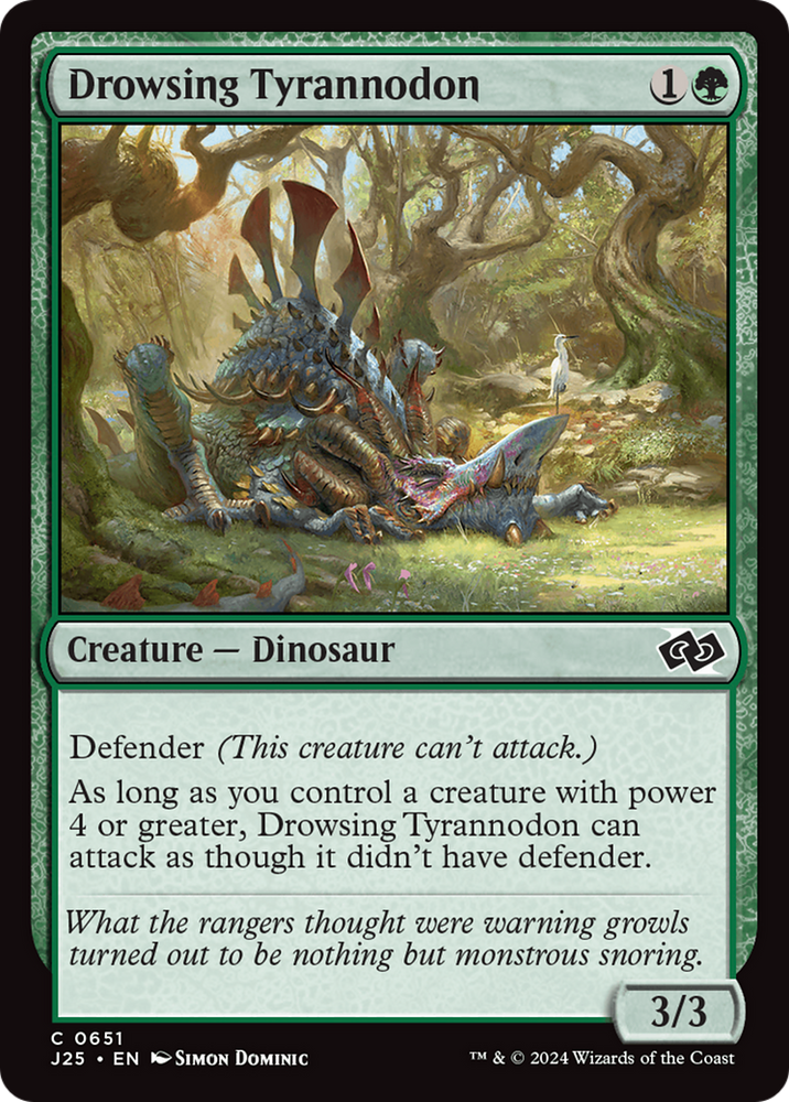 Drowsing Tyrannodon [Foundations Jumpstart] Magic: The Gathering