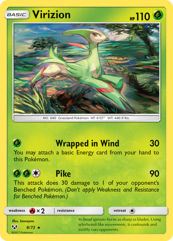 Virizion (8/73) [Sun & Moon: Shining Legends] Pokémon