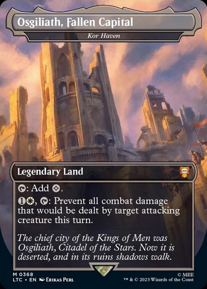 Osgiliath, Fallen Capital - Kor Haven (Borderless) [The Lord of the Rings: Tales of Middle-Earth Commander] Magic: The Gathering