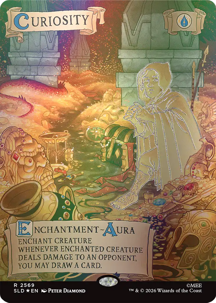 Curiosity (2569) (Out Of Sight Foil) [Secret Lair Drop Series] Magic: The Gathering
