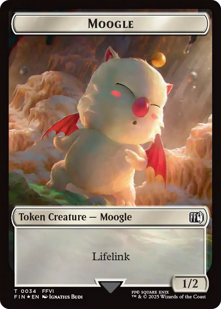 Copy (0025) // Moogle (0034) Double-Sided Token (Surge Foil) [FINAL FANTASY Tokens] Magic: The Gathering
