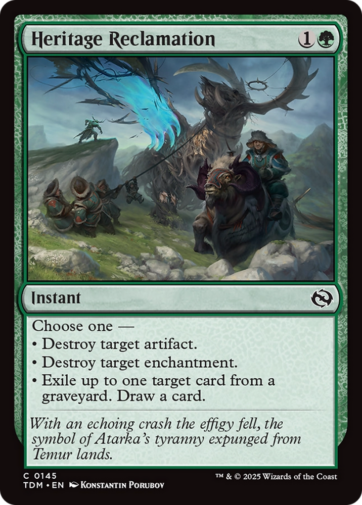 Heritage Reclamation [Tarkir: Dragonstorm] Magic: The Gathering