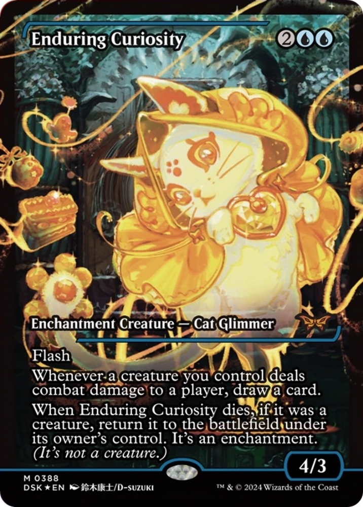 Enduring Curiosity (Japan Showcase) [Duskmourn: House of Horror] Magic: The Gathering