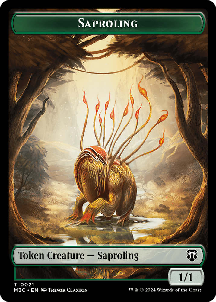 Tarmogoyf // Saproling Double-Sided Token [Modern Horizons 3 Commander Tokens] Magic: The Gathering