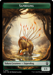 Garruk, Apex Predator Emblem // Saproling Double-Sided Token [Modern Horizons 3 Commander Tokens] Magic: The Gathering