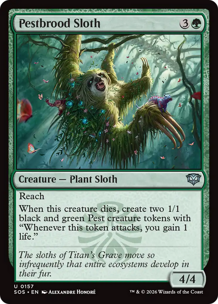Pestbrood Sloth [Secrets of Strixhaven] Magic: The Gathering