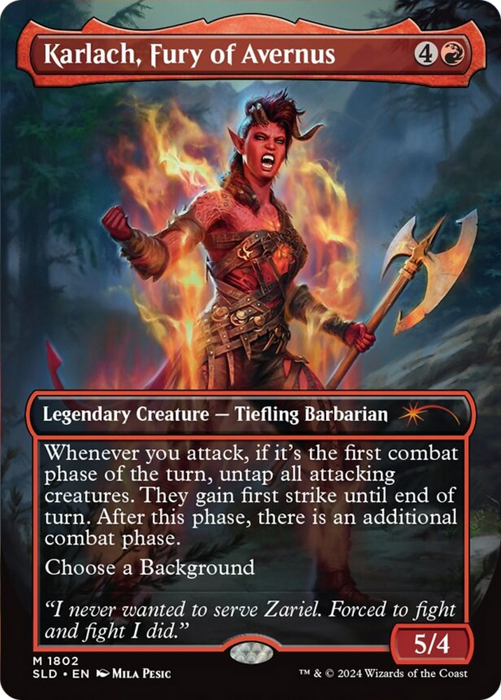 Karlach, Fury of Avernus (Rainbow Foil) [Secret Lair Drop Series] Magic: The Gathering
