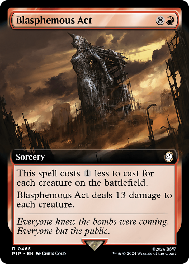 Blasphemous Act (Extended Art) [Fallout] Magic: The Gathering