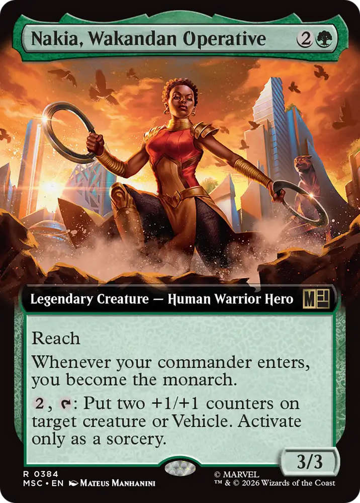 Nakia, Wakandan Operative (Extended Art) [Marvel Super Heroes Commander] Magic: The Gathering