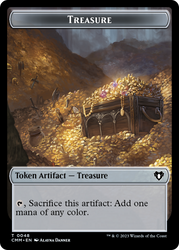Treasure // Dragon (0020) Double-Sided Token [Commander Masters Tokens] Magic: The Gathering