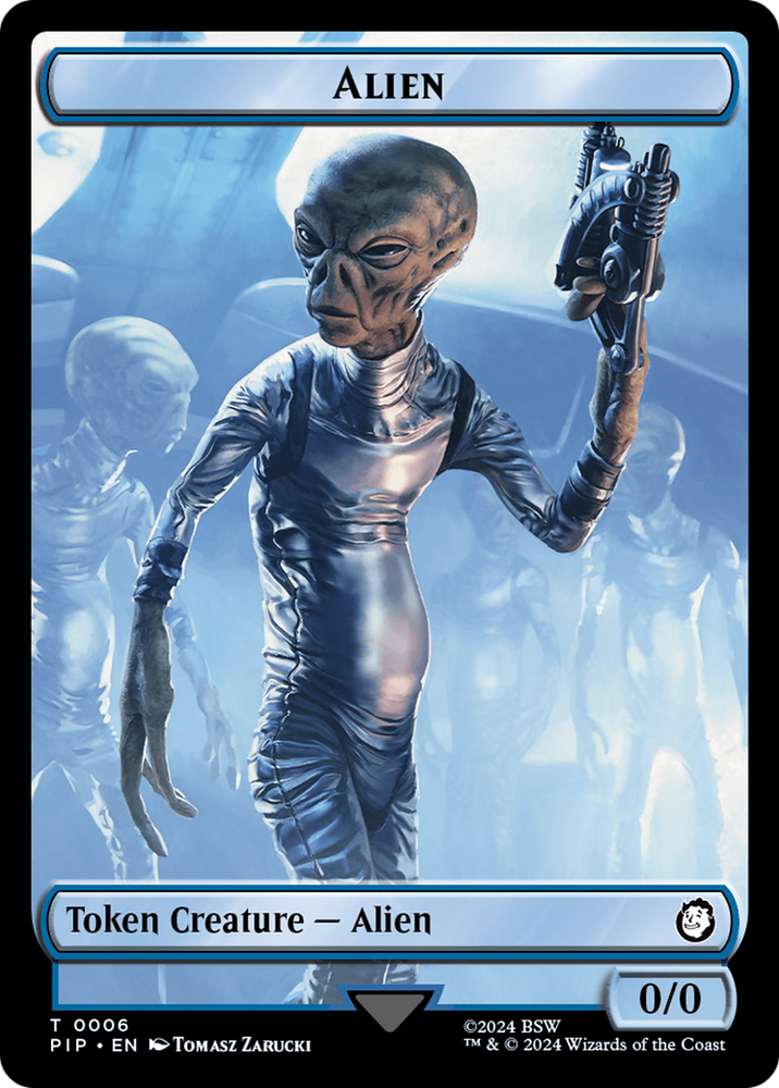 Radiation // Alien Double-Sided Token [Fallout Tokens] Magic: The Gathering