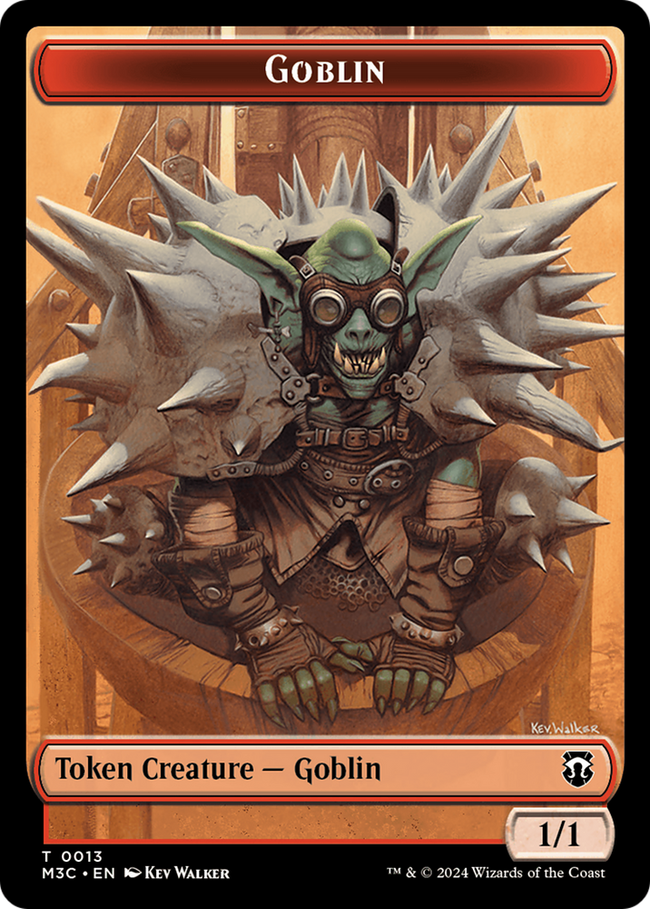 Tarmogoyf (Ripple Foil) // Goblin Double-Sided Token [Modern Horizons 3 Commander Tokens] Magic: The Gathering