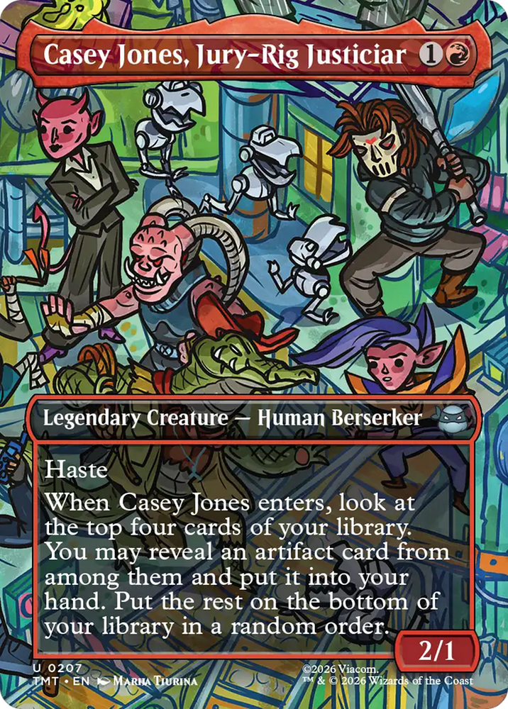 Casey Jones, Jury-Rig Justiciar (Borderless) [Teenage Mutant Ninja Turtles] Magic: The Gathering