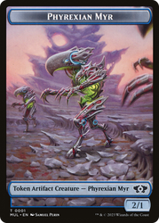 Phyrexian Myr // Dinosaur Double-Sided Token [March of the Machine Tokens] Magic: The Gathering