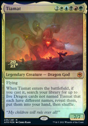 Tiamat [Dungeons & Dragons: Adventures in the Forgotten Realms Prerelease Promos] Magic: The Gathering