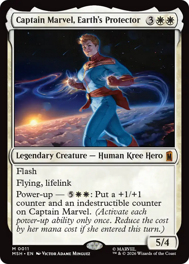 Captain Marvel, Earth's Protector [Marvel Super Heroes] Magic: The Gathering