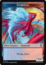 Dragon Illusion // Elemental (0019) Double-Sided Token [Secrets of Strixhaven Commander Tokens] Magic: The Gathering