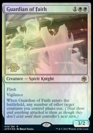 Guardian of Faith [Dungeons & Dragons: Adventures in the Forgotten Realms Prerelease Promos] Magic: The Gathering