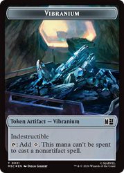 The Monarch (016) // Vibranium (031) Double-Sided Token (Surge Foil) [Marvel Super Heroes Commander Tokens] Magic: The Gathering
