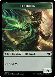 Elemental (0024) // Elf Druid Double-Sided Token [Commander Masters Tokens] Magic: The Gathering