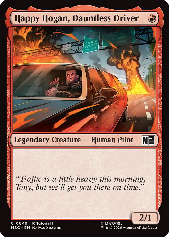 Happy Hogan, Dauntless Driver (0849) [Marvel Super Heroes Commander] Magic: The Gathering
