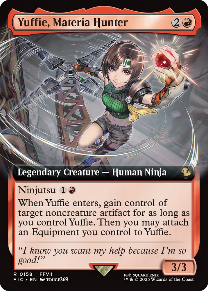 Yuffie, Materia Hunter (Extended Art) [FINAL FANTASY Commander] Magic: The Gathering