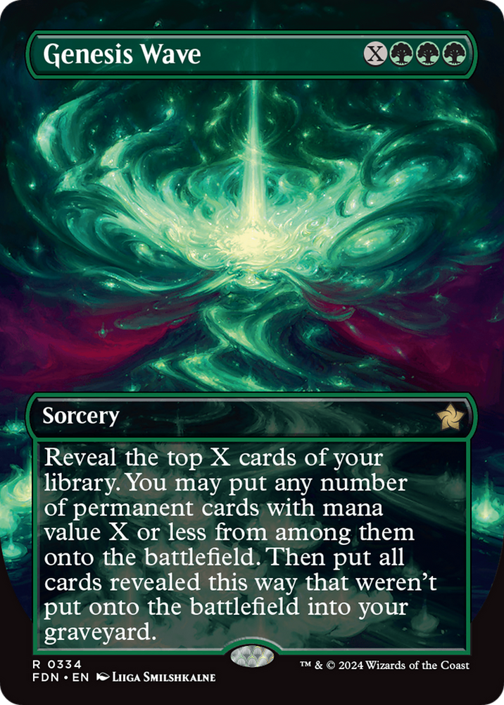 Genesis Wave (Borderless) [Foundations] Magic: The Gathering