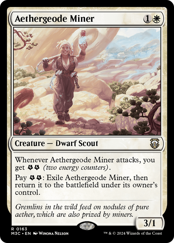 Aethergeode Miner (Ripple Foil) [Modern Horizons 3 Commander] Magic: The Gathering