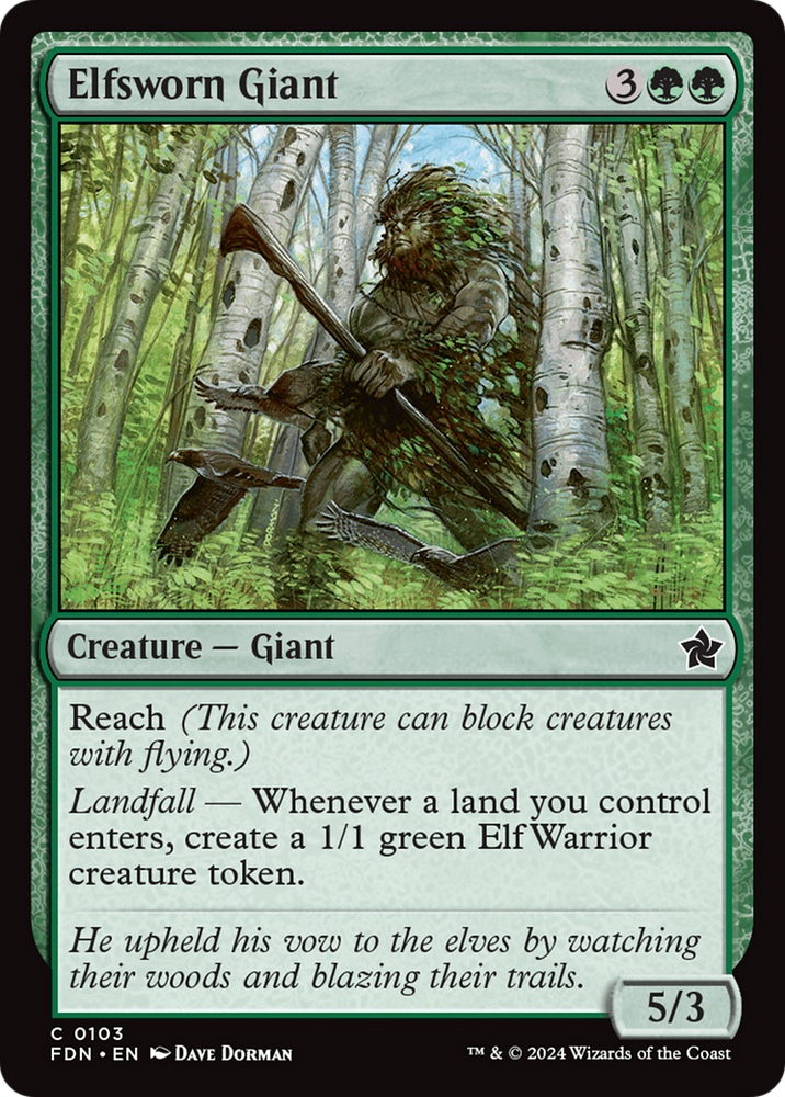 Elfsworn Giant [Foundations] Magic: The Gathering
