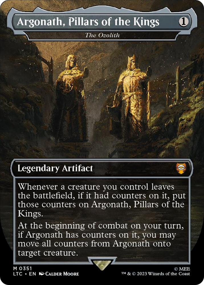 Argonath, Pillars of the Kings - The Ozolith (Borderless) [The Lord of the Rings: Tales of Middle-Earth Commander] Magic: The Gathering