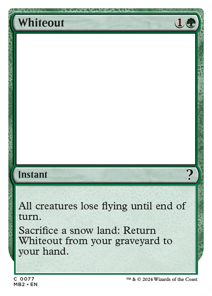 Whiteout [Mystery Booster 2] Magic: The Gathering