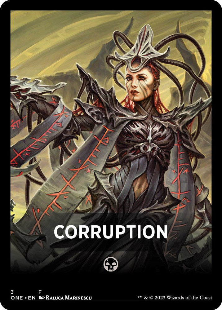 Corruption Theme Card [Phyrexia: All Will Be One Tokens] Magic: The Gathering