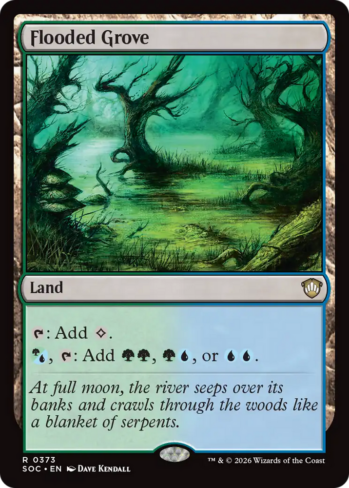 Flooded Grove [Secrets of Strixhaven Commander] Magic: The Gathering