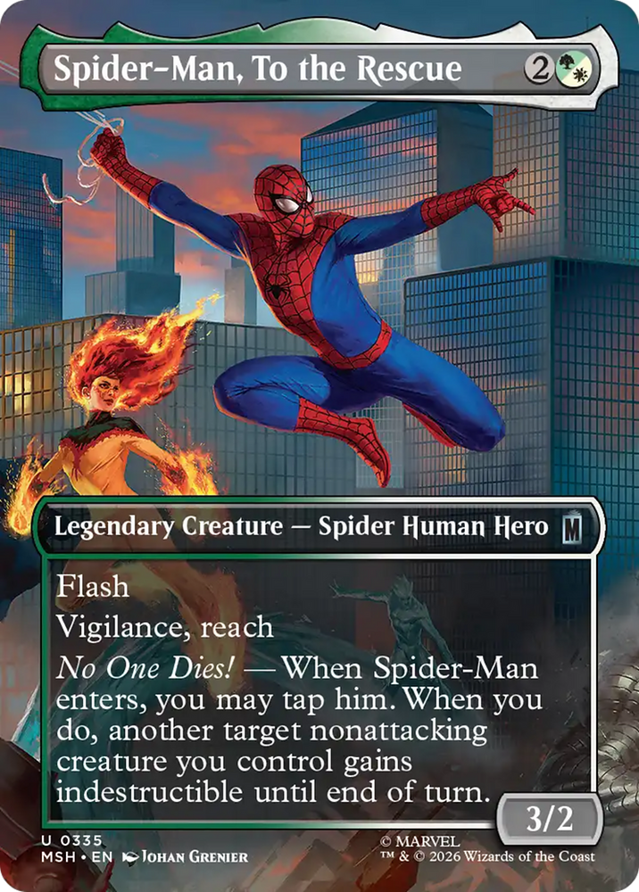 Spider-Man, To the Rescue (Borderless) [Marvel Super Heroes] Magic: The Gathering