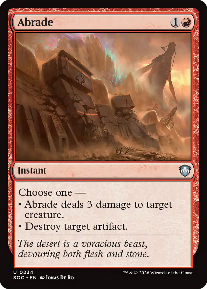 Abrade [Secrets of Strixhaven Commander] Magic: The Gathering