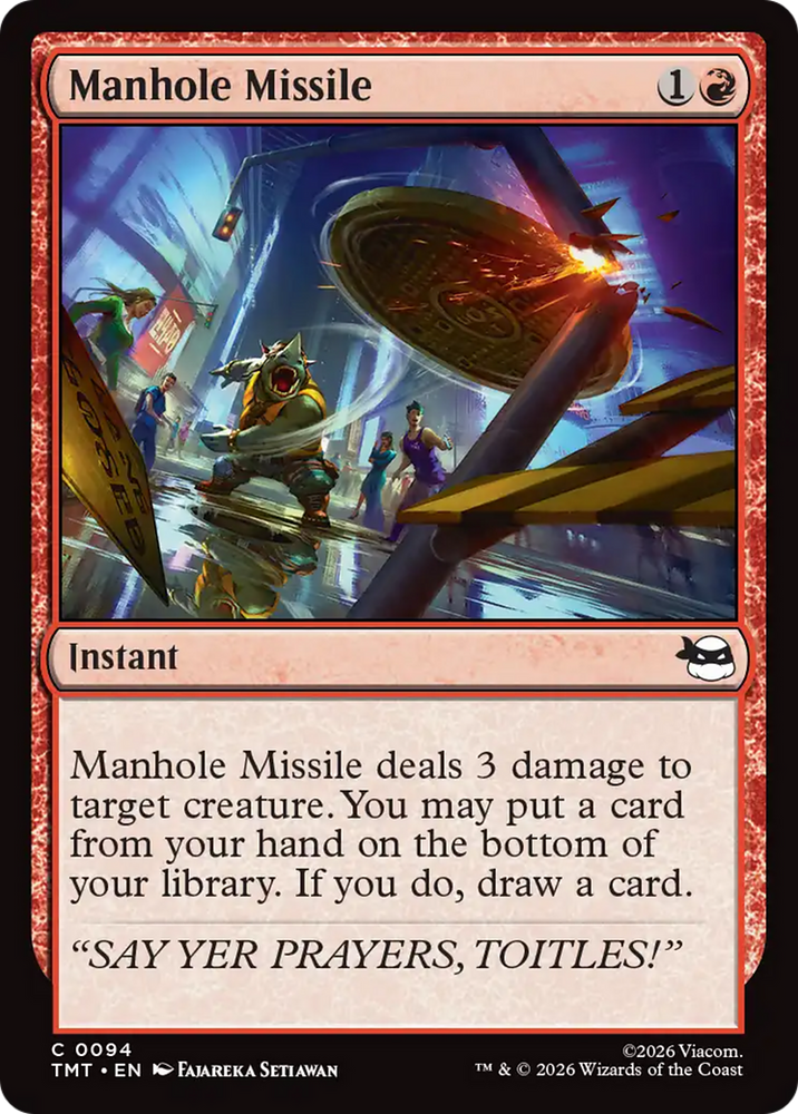 Manhole Missile [Teenage Mutant Ninja Turtles] Magic: The Gathering