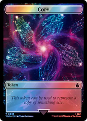 Copy // Treasure (0062) Double-Sided Token (Surge Foil) [Doctor Who Tokens] Magic: The Gathering