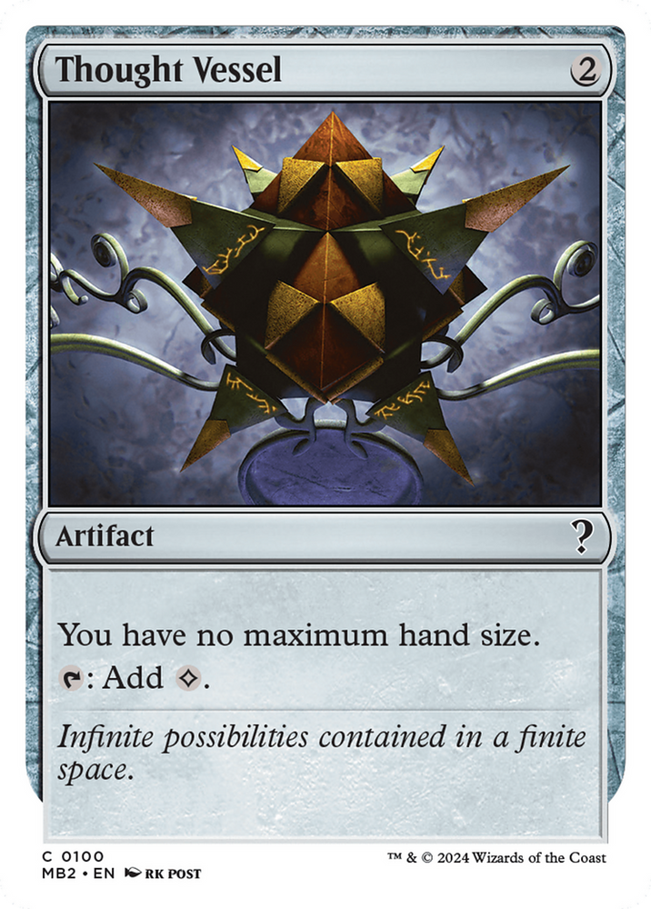 Thought Vessel (White Border) [Mystery Booster 2] Magic: The Gathering