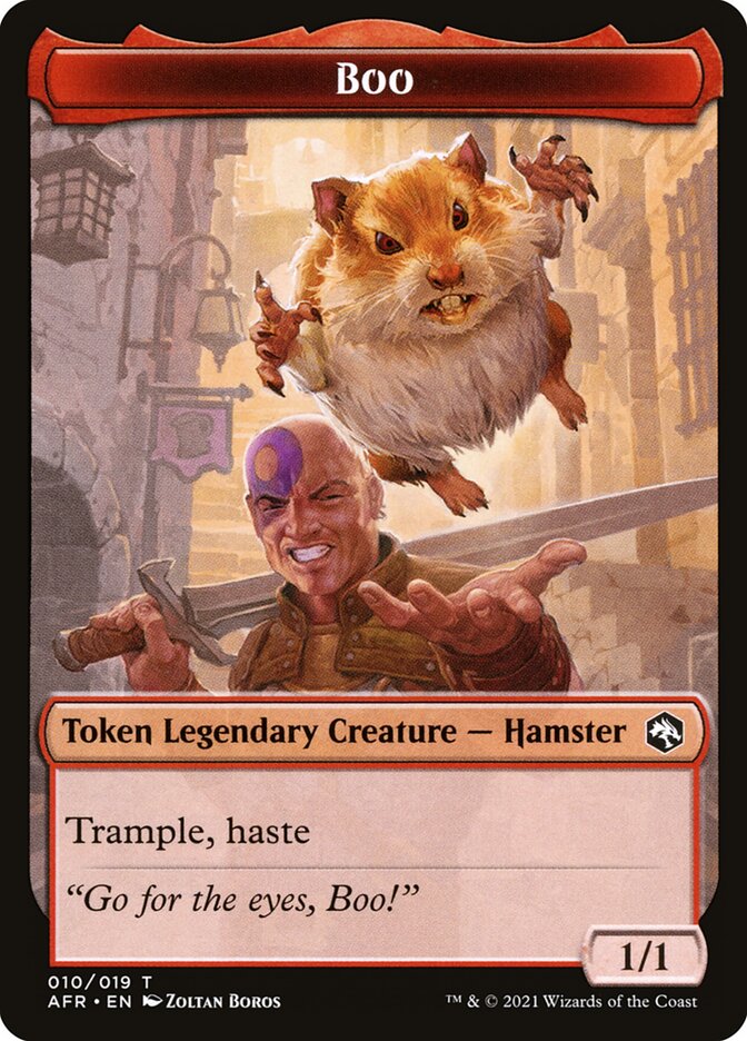 Wolf // Boo Double-Sided Token [Dungeons & Dragons: Adventures in the Forgotten Realms Tokens] Magic: The Gathering