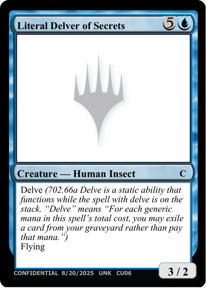 Literal Delver of Secrets [Unknown Event] Magic: The Gathering