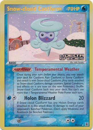 Snow-cloud Castform (29/113) (Stamped) [EX: Delta Species] Pokémon