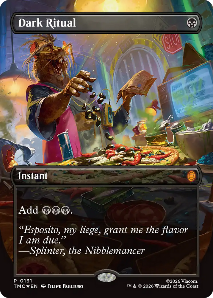 Dark Ritual (Borderless) [Teenage Mutant Ninja Turtles Commander] Magic: The Gathering