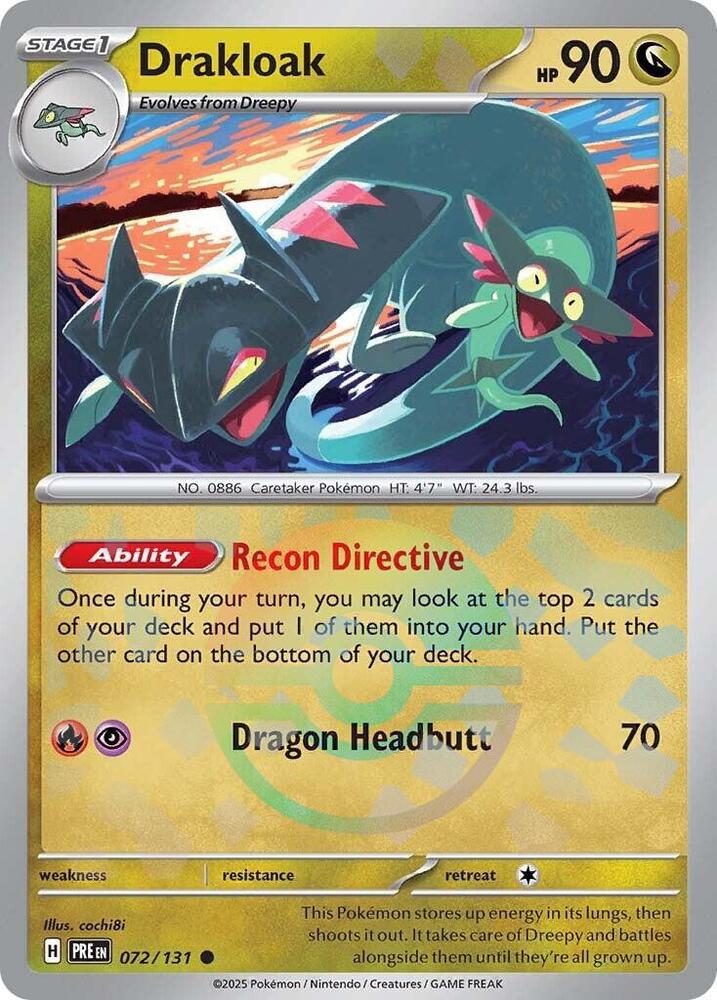 Drakloak (072/131) (Poke Ball Pattern) [Scarlet & Violet: Prismatic Evolutions] Pokémon