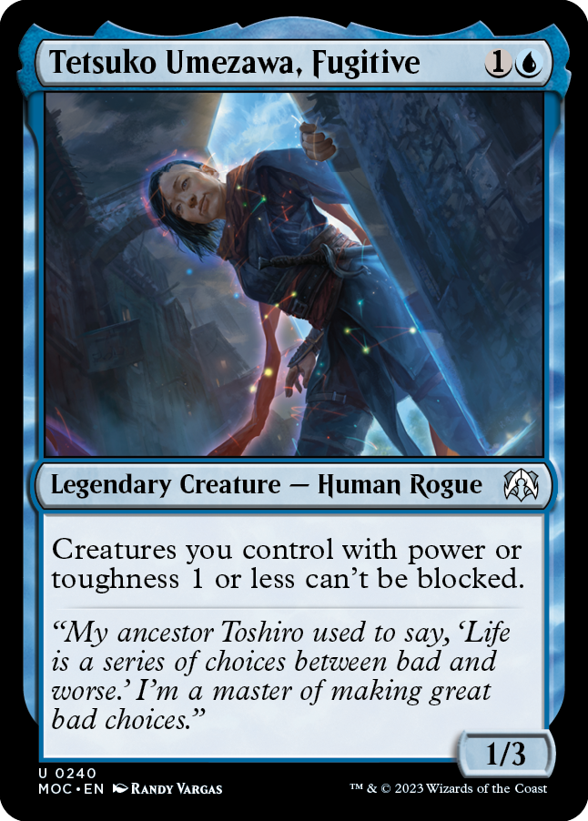 Tetsuko Umezawa, Fugitive [March of the Machine Commander] Magic: The Gathering